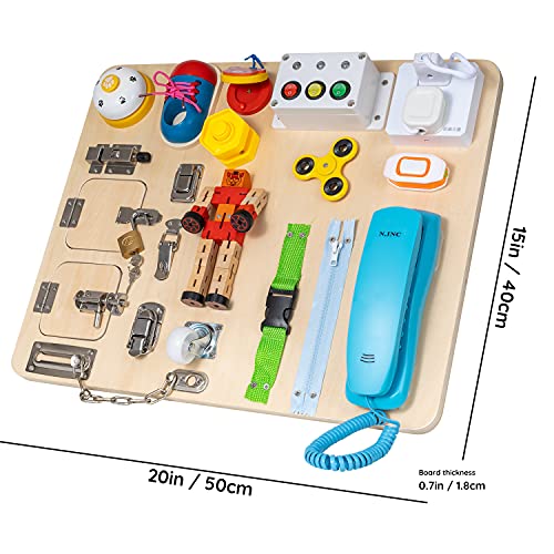 NILUTO Montessori Busy Board for 1 2 3 4 Years Old, for Toddlers Kids