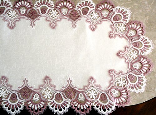 Galleria Di Giovanni Mauve Lace Dresser Scarf Table Runner Pink |  Desertcart Fiji