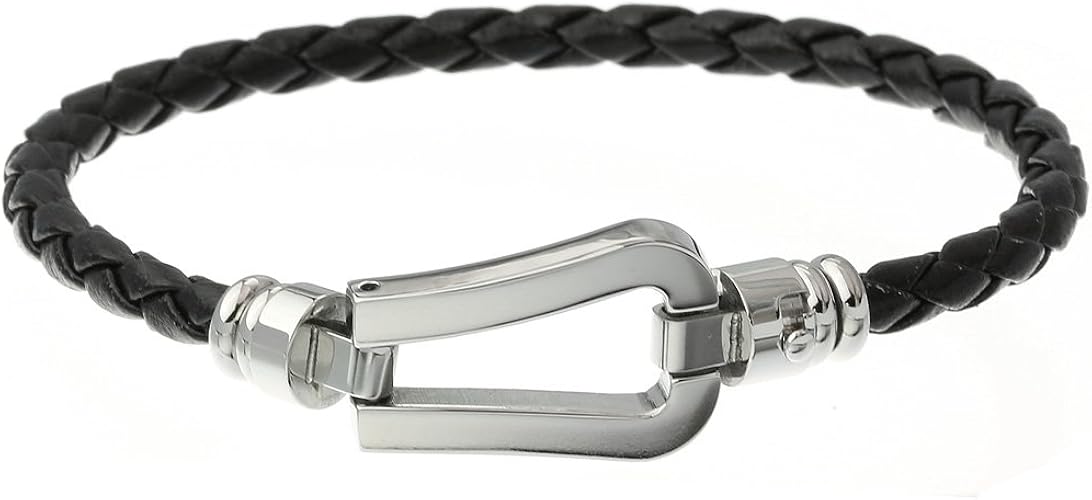 Amazon Zanipolo Terzini ザニポロタルツィーニ ホースシュー ブレスレット メンズ シルバー ブラック アクセサリー ペアブレスレット ブレスレット 通販