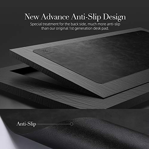 Leather Desk Pad, NonSlip Office Desk Pad Protector, Easy Clean