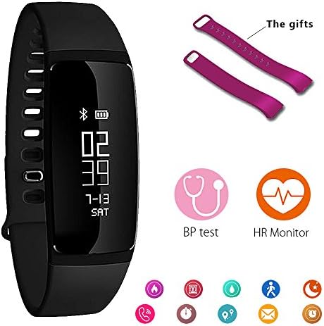 Fitness Tracker | Smart Wristband Bracelet with Blood Pressure Heart Rate Monitor | Health Sport Band Watch Bluetooth Waterproof IP67 with Pedometer Calorie Counter Sleep Monitor for iPhone &amp; Android