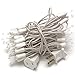 ON'H Christmas Lights 50 Clear Bulbs Mini String Lights Set Warm White Indoor Lighting for Christmas Tree Wedding Outdoor Backyard Party Bedroom White Wire
