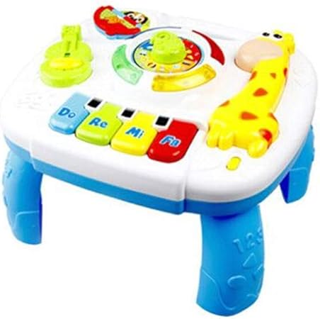 Amazon Co Jp Soosch 音楽 動物 勉強 テーブル 赤ちゃん おもちゃ 子供用 電子教育玩具 ライト 音楽 ハンドドラム 学習テーブル Toys