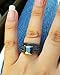 AMiERY Black Gold Sapphire Princess Cut CZ Wedding Engagement Band Bridal Rings Jewelry Set (10)