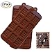 ZINKODA 12-Cavity Cake Mold Silicone Chocolate Bar Sugar Craft Baking Pattern Mold 2 Pack