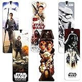Star Wars Party Favors Super Set -- 6 Premium Star Wars Bookmarks Featuring The Force Awakens, Rogue One, and More (Star Wars Party Supplies)