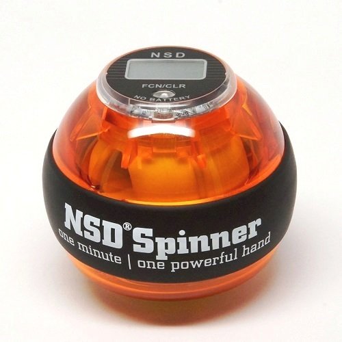 NSD Power Gyroscopic Winners Spinner for Strengthening Hands, Wrists and Forearms with Battery-Free LCD Counter, Amber - Thumbnail 6