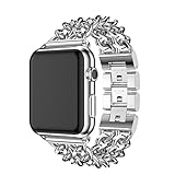 For Watch Apple Watch 38mm, Sunfei New Stainless Steel Watch Band Replacement Strap (Silver)