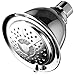 PowerSpa All Chrome 4-Setting LED Shower Head with Air Jet LED Turbo Pressure-Boost Nozzle Technology; 7 Colors of LED Lights Change Automatically Every Few Seconds