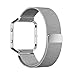UMTELE Accessories Band Small, Rugged Metal Frame Housing with Magnet Lock Milanese Loop Stainless Steel Bracelet Strap Band for Fitbit Blaze Smart Fitness Watch (5.1''-7.9'') – Silver