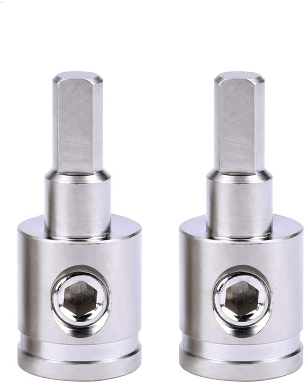 1/0 Gauge to 4 Gauge Wire Reducer 2pcs Car Audio Power/Ground Amp Input Reducer Adapter Brass with Nickel Plated: Car Electronics