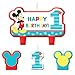 Mickey Mouse First Birthday Fun To Be One 1st Birthday Party Supplies Decoration Pack Includes: Hanging Swirl Decorations, Baby Bib, Birthday Candles, Balloons, and a High Chair Decoration Kit!