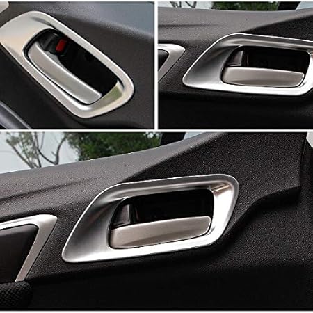 Amazon フィット ハイブリッド Gk Gp インナードアベゼルカバー 内側 ドアノブ ドアノブカバー ドアハンドル 4p メッキ 内装 カスタム ドレスアップカバー 車 バイク