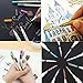 Premium Metallic Marker Pens, Permanent Fine Tip Metal Art Paint Markers,for DIY Photo Album Drawing, Rock Painting, Adult Coloring Books, Glass, Pottery, Wood, Black Paper(15/Set)