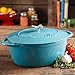Pioneer Woman Timeless Beauty 7-quart Dutch Oven with Bakelite Knob and Stainless Steel Butterfly Knob (Turquoise)