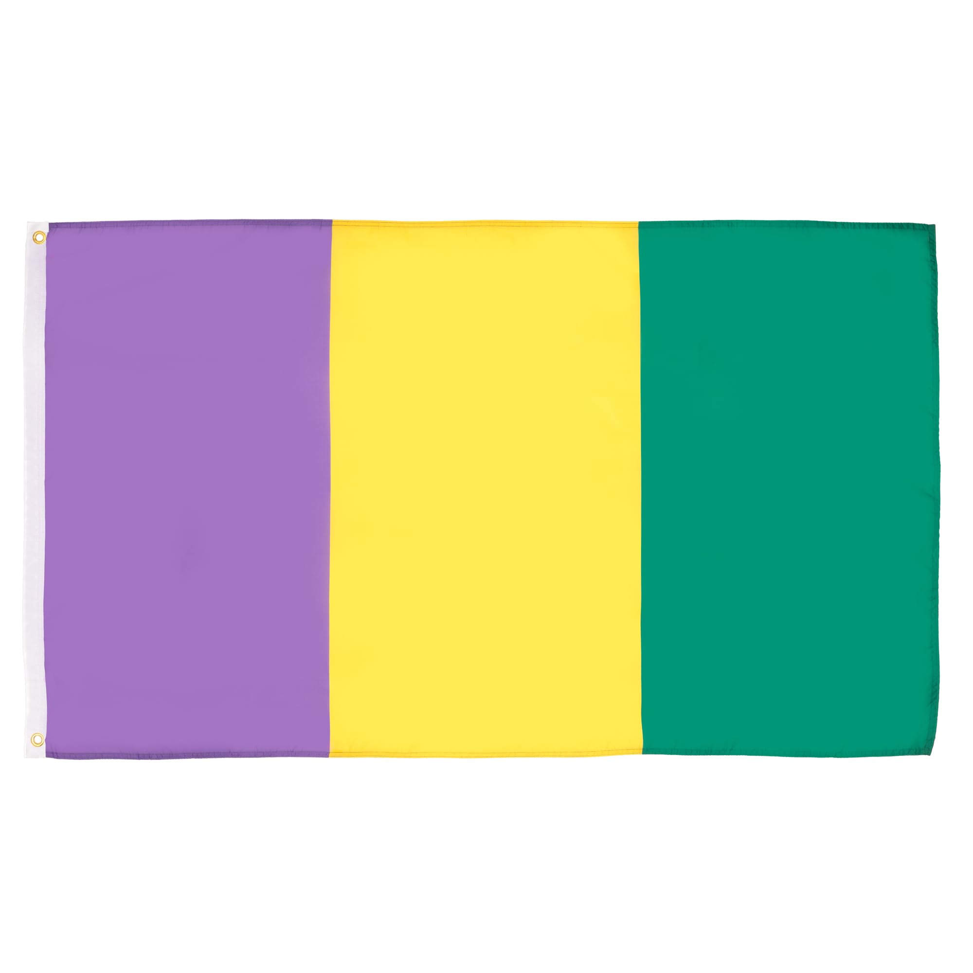 AZ FLAG - Mardi Gras Plain Flag - 3x5 Ft - 100D Polyester Carnival Banner with Two Metal Grommets - Fade Resistant - Vivid Colors - 3' x 5' Feet - 150x90 Cm