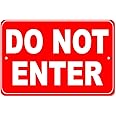 Do Not Enter Sign - 8x12 Aluminum Keep Out No Entry Sign Indoor/Outdoor