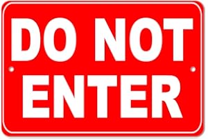 DIMARONGTON Do Not Enter Sign - 8x12 Aluminum Keep Out Sign- Do Not Enter Signs Outdoor - Do Not Enter Signs for Bedroom Door - No Entry Sign Indoor/Outdoor