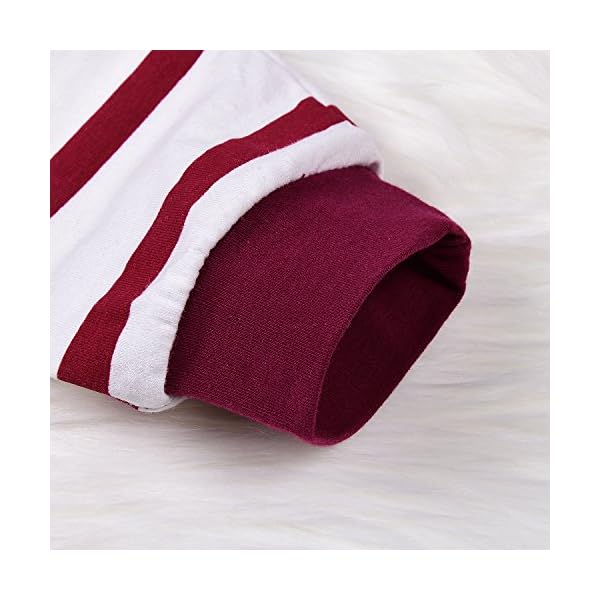 AlwaysFun Newborn Baby Girls Boys Long Sleeve Striped Hoodies Tops Sweatsuit and Stretch Pants Outfits Clothing Set - Image 6