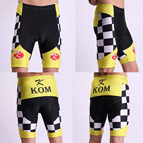 Knowtek Men's Cycling Jersey Set Bicycle Short Sleeve Quick Dry Breathable Shirt + Cycling Bib Shorts Cushion Padded Shorts