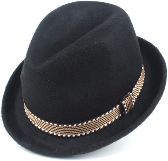 Amazon Tdhhy ファッションウエストバンドの帽子エレガントなジャズハットウールポリエステルのfedoraハットメンズ レディース 秋冬日ハットファッションハット カジュアル Color グレー Size 58cm ハット 通販