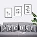 Fascidorm Gray Pillow Cover English Alphabet L Throw Pillow Case Modern Cushion Cover Square Pillowcase Decoration for Sofa Bed Chair Car 18 x 18 Inch