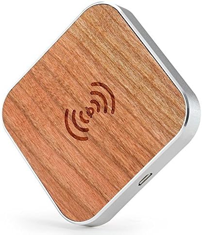 Wooden Wireless Charger, icyber Portable Ultra-Thin Qi Wireless Chargers Charging Pad for iPhone X,iPhone 8/ 8 Plus,Samsung Galaxy S8,S8 Plus,S7,S7 Edge,Note 5 and All Qi-Enabled Devices