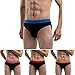 ETERNAL CENTURY Mens Underwear Soft Cotton Full-Cut Briefs (4-Pack) Black Medium