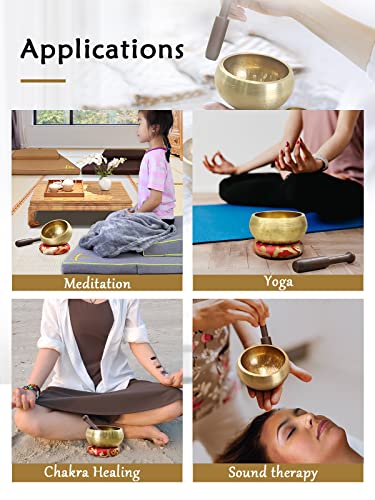 Agsnilove Tibetan Singing Bowl Sound Healing Bowls 3.75\