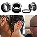 Qmcandy 8pcs Stainless Steel Screw Fit Ear Tunnels Single Row CZ Gem Tunnels Piercing Gauge 1/2 inch(12mm)