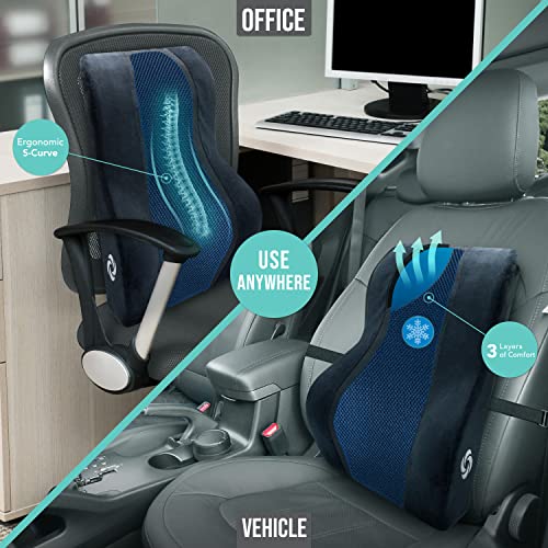 Samsonite, [Cooling Gel MidLow Back Support Pillow for Office Chair or