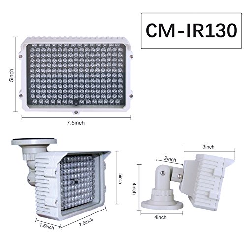 CMVision-IR130-940-CMVision-940nm-Invisible-Wide-Angle-198pc-High-Power-Small-LED-IR-Illuminator-with-FREE-Power-Adapter