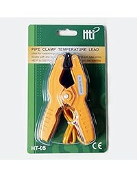 Abrazadera de tubo tipo K para termopar, mide el rango de temperatura  40 ~ 392 °F ( 40 ~ 392.0 °F), amarillo, hti xintai.