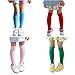 Deer Mum Kids Children Girls Cotton Knee High Socks Tube Socks (3Y-6Y, set 5)