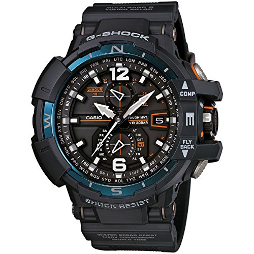 G-Shock GWA-1100-2A Gravity Master Stylish Watch - Dark Blue/Orange / One Size