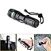 LED Flashlight, PeleusTech Water Resistant Super Bright Cree T6 powerful 3-Mode LED Zoomable aluminum alloy Flashlight Torch for Traveling Protection - Black