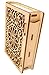 Wooden Jewelry Box Decorative Cassette Carved Bookcase Book Box Laser Cut and Handmade Wooden Book Puzzle Bohemian Great Gift for Book Lovers