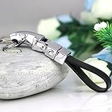 Maycom Detachable Jaguar Panther Leopard Genuine Leather Clip on Belt Keyring Keychain Key Chain Ring Keyfob Keyrings 84027-1