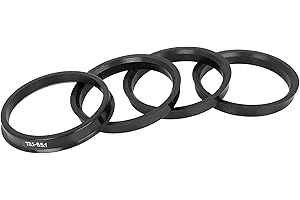 X AUTOHAUX 4pcs Plastic 73.1mm OD to 65.1mm ID Car Hub Centric Rings Wheel Bore Center Spacer Hub Rings Black
