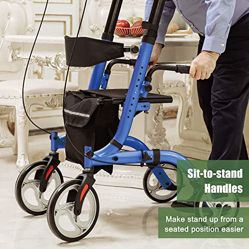 BEYOUR WALKER Upright Rollator Walker, Stand Up Rolling Walker with