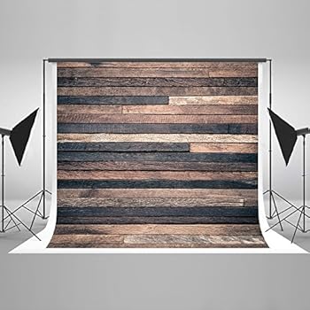 Kate8ft(W) x8ft(H) Dark Wood Photography Backdrop Retro Brown Wooden Photo Background Potrait Photo Studio Props for Photography Free Wrinkle Cotton Cloth