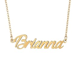 Aoloshow Brianna Name Necklace Dangle Initial