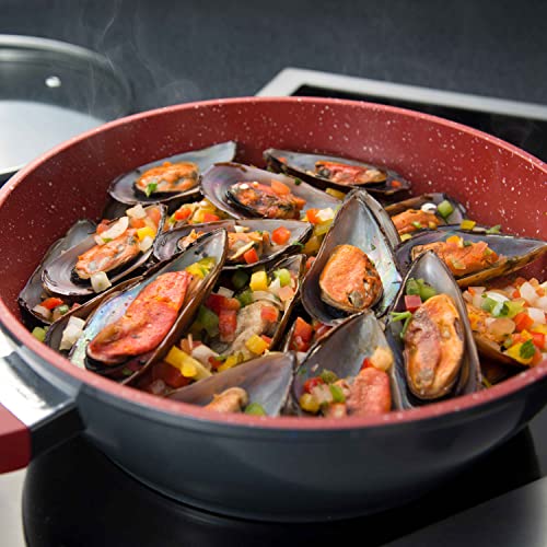 ICHEF POLISHOP Panela Ultra Sauté Grand Shark Series Vermelha de 24cm