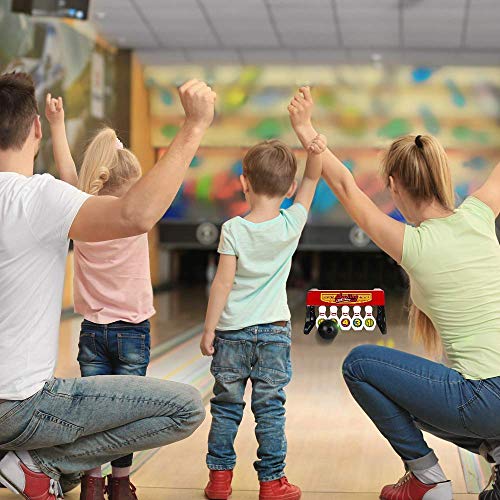 Bowling and Tossing Game for Kids - 2 in 1 Bowling Throwing Game Skittles Tossing Family Fun - Fun Indoor Carnival Game - Includes Base, Balls and Stickers - Toss and Bowling Game for Toddlers, Boys