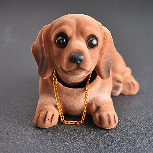 New Car Vehicle Decoration BobbleHead Dogs and Essential Oil Diffuser,Car Interior Decorations Shaking Head Dog with 4 Packs Aroma Sachet , Inasmile (Dachshund)