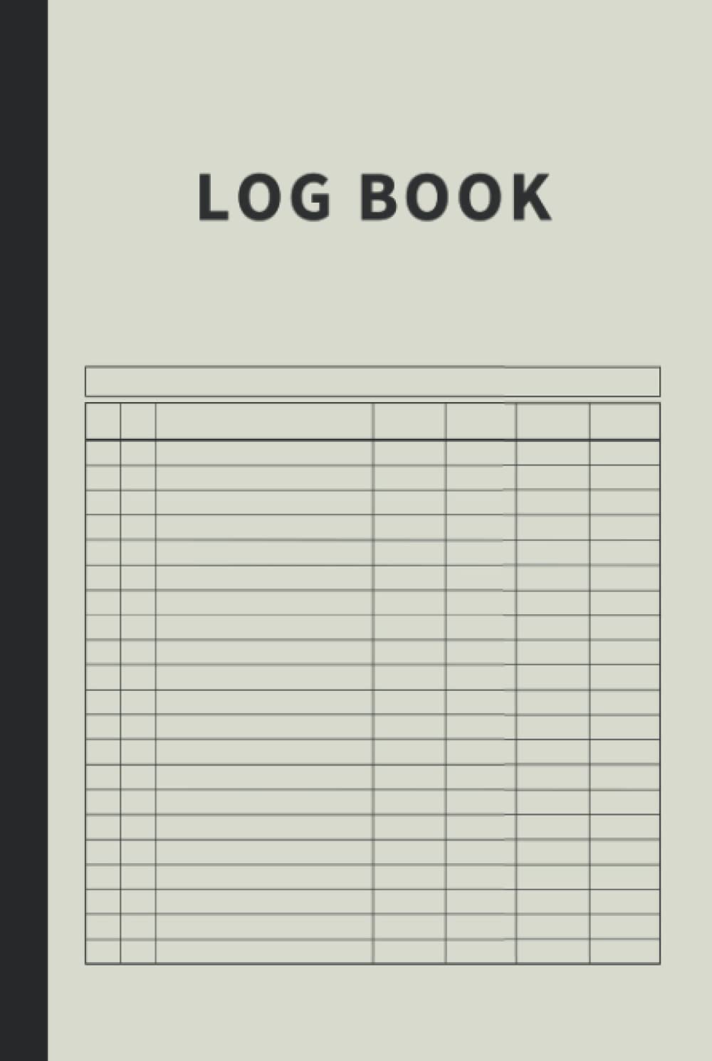 Log Book: Small Multipurpose with 7 Columns to Track Daily Activity, Time, Inventory and Equipment, Income and Expenses, Mileage, Orders, Donations, Debit and Credit, or Visitors (Stone)