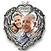 Christmas Memorial Picture Ornament - Forever in Our Hearts - Silver Heart with Heart Shaped Angel Wings - in Memory Photo Ornament - 3.5