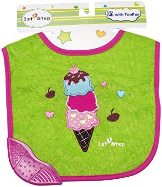 1st Step BIB with TEETHER (Velcro) Green