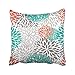 Tarolo Decorative Orange Gray And Turquoise white Throw pillow Case Size 18x18 inches(45x45cm) One Sided
