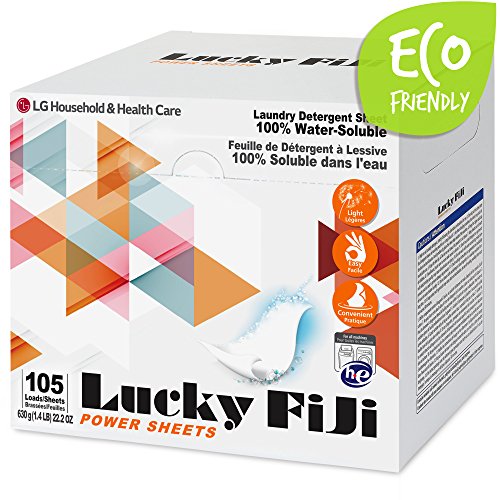 LG Laundry Detergent Power Sheets [Lucky Fiji], More Efficient and Handy Than Liquid, Pods, or